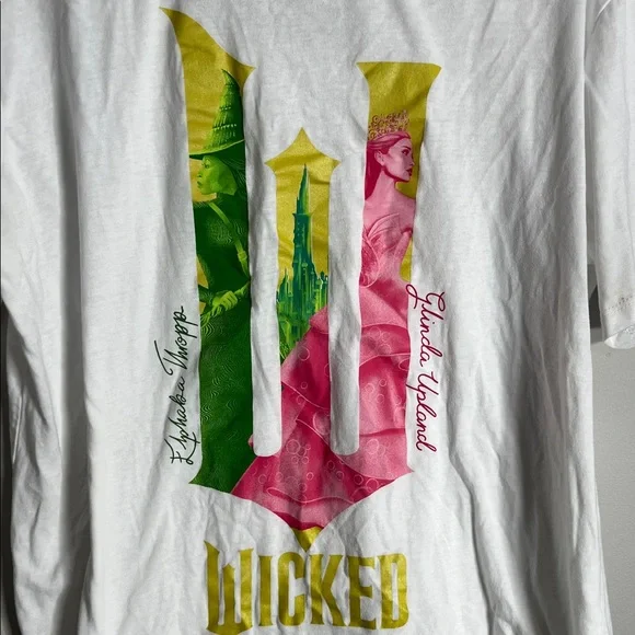 Universal Wicked White Tee with Green Graphic - Picture 3 of 3